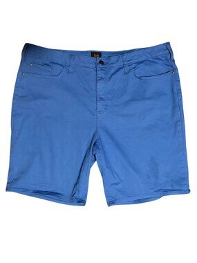 Lee Blue Bermuda Shorts Size 22W Plus Stretch Mid Rise Casual Summer
